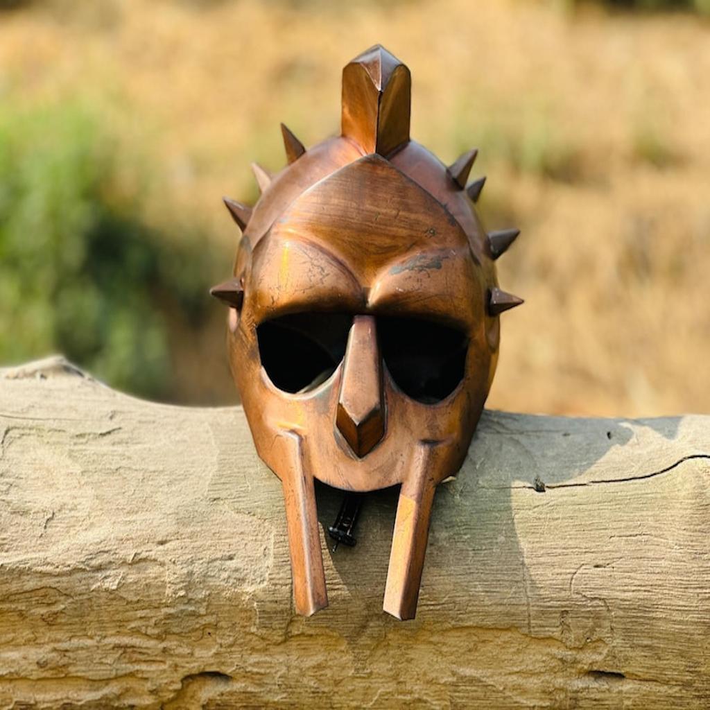 Греческий шлем-доспех для ролевой игры | Шлем средневекового гладиатора | Шлем-доспех Максимуса Децима Меридиана