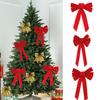 Tree Bow Christmas Decoration Diy Pendant Party Home Red Ornament Gifts Holiday