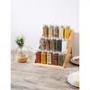 Бамбуковый органайзер для специй для кухонного шкафа, столешницы, полка-витрина, 3-ярусный органайзер для кухонного и ванного пространства