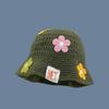 Crochet Flower Knitted Hat Korean Style Bucket Hat Cute Beanies Hat  Girls