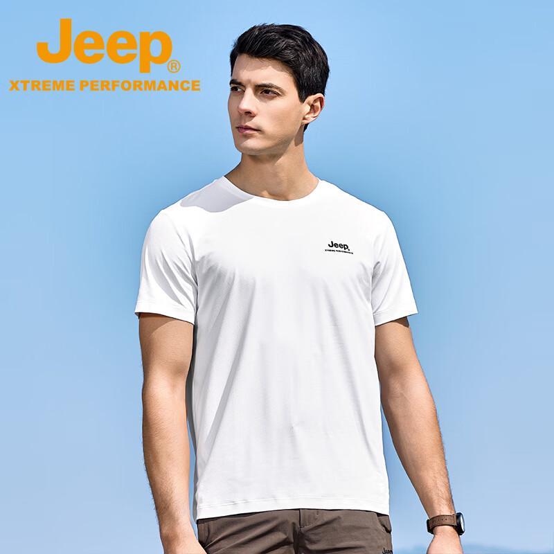 Jeep Мужская быстросохнущая футболка из ледяного шелка