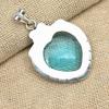 Граненый голубой топаз Gemstone 925 Sterling Silver Handmade Уникальный ювелирный кулон