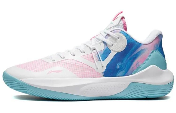 Li Ning Кроссовки для баскетбола Sonic 9 Team, Текстиль со вкусом сахарной ваты, Синтетическая кожа, Амортизация, Дышащие, Отскок, Низкие, ABPS023-1