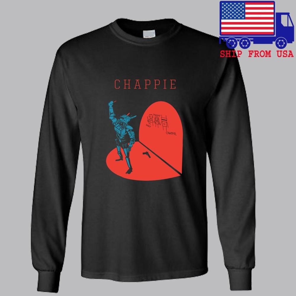Chappie Poster Movie Die Antwoord Black Size S2XL Unisex T-Shirt