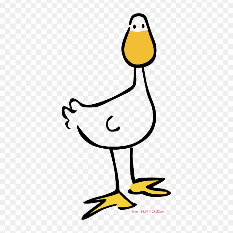 Cartoon Transparent Duck Iron On Heat Transfer Printing Vinyl Patches Sticker for Clothes DIY Appliques Washable Patches