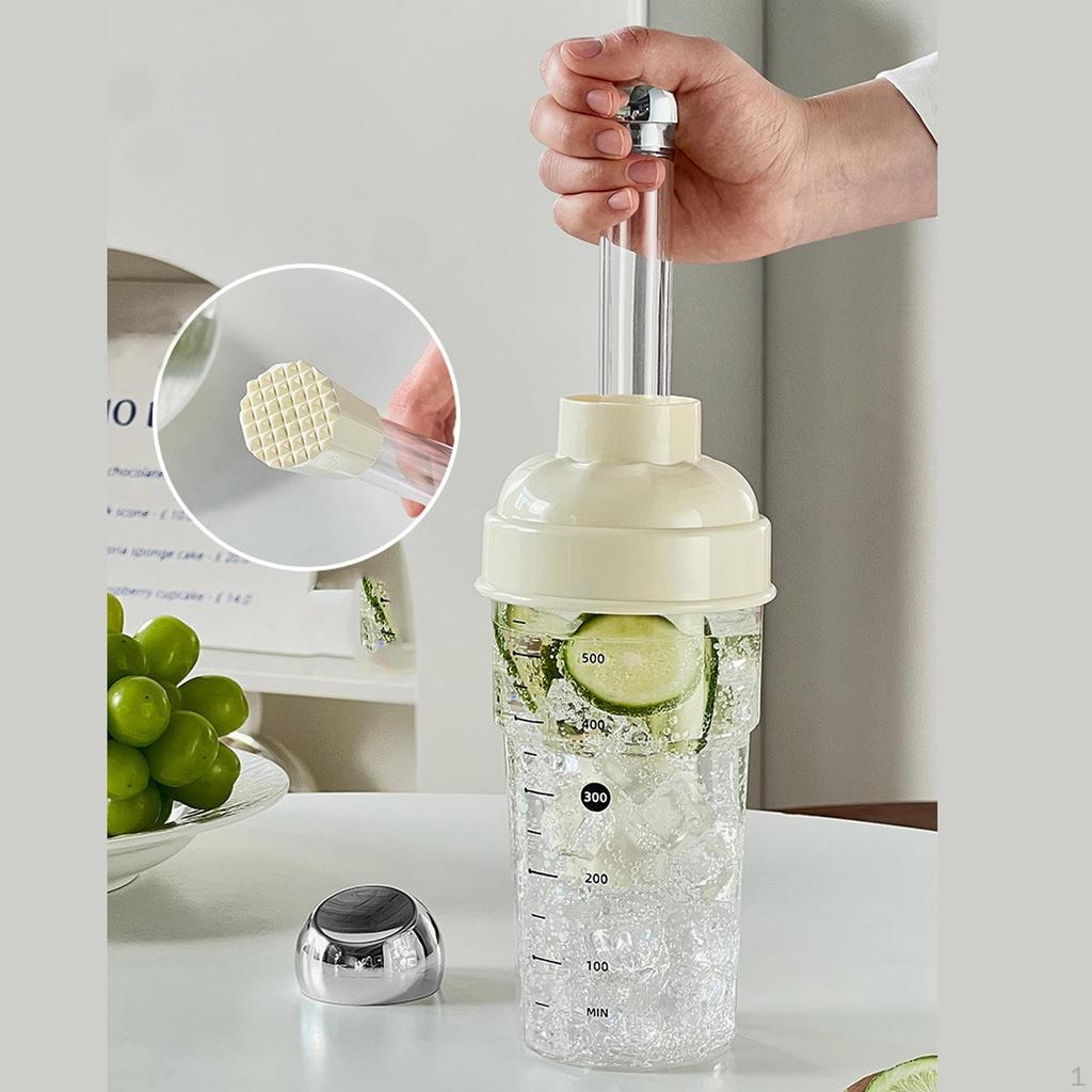 600ml Bartending Shaker And Muddler Set for Home Party Drinks