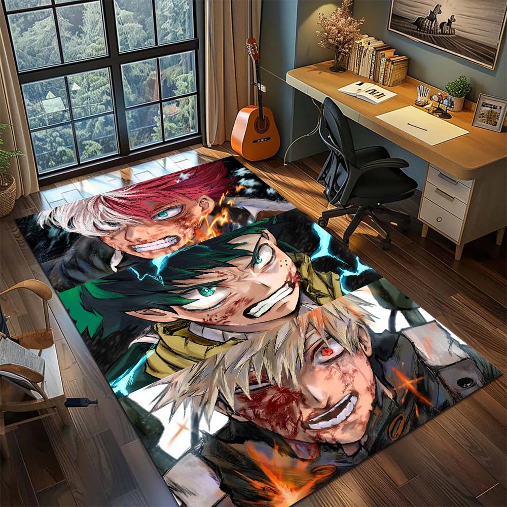 My Hero Academia Printed Large Area Rug Carpet Non Slip Floor Mat for Home Decor Washable Gamer Room -xia84