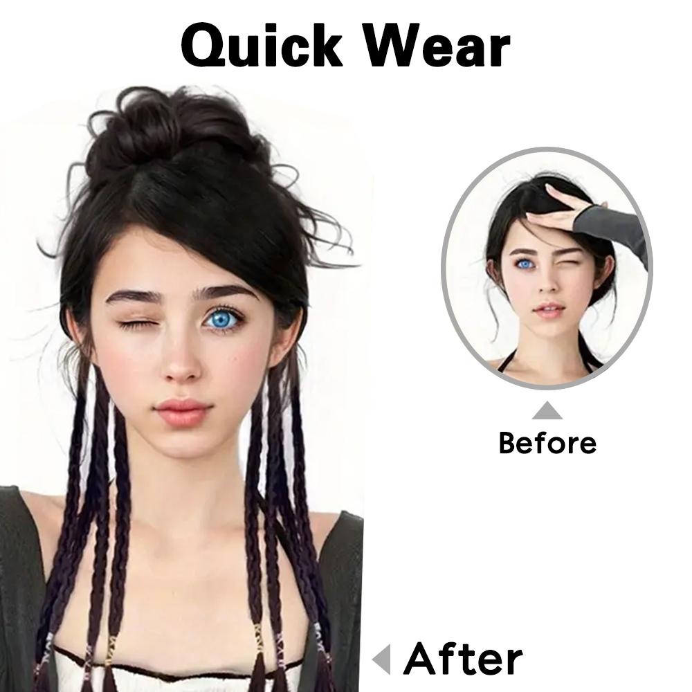 MERISIHAIR Синтетические длинные шикарные плетеные накладные волосы для хвоста, термостойкие, идеально подходят для женщин, повседневные и праздничные аксессуары для волос