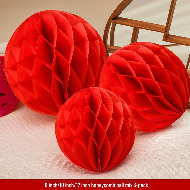 First Birthday Honeycomb Ball Lantern Decoration - Baby Party Photo Props & Backdrop