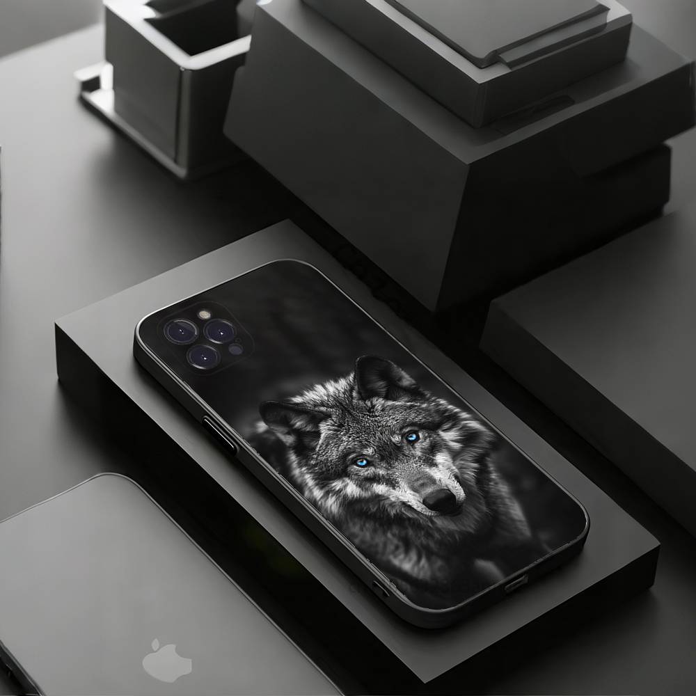 Чехол для телефона с волком для iPhone 11Pro 13 12 11 Pro Max 16e 17 Air 16 15 14 Plus 11ProMax