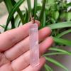 Natural Stone Pendant Raw Mineral Irregular Rectangle Quartz Pendulum Amazonite Tiger Eye Lapsi Pink Crystal Necklaces