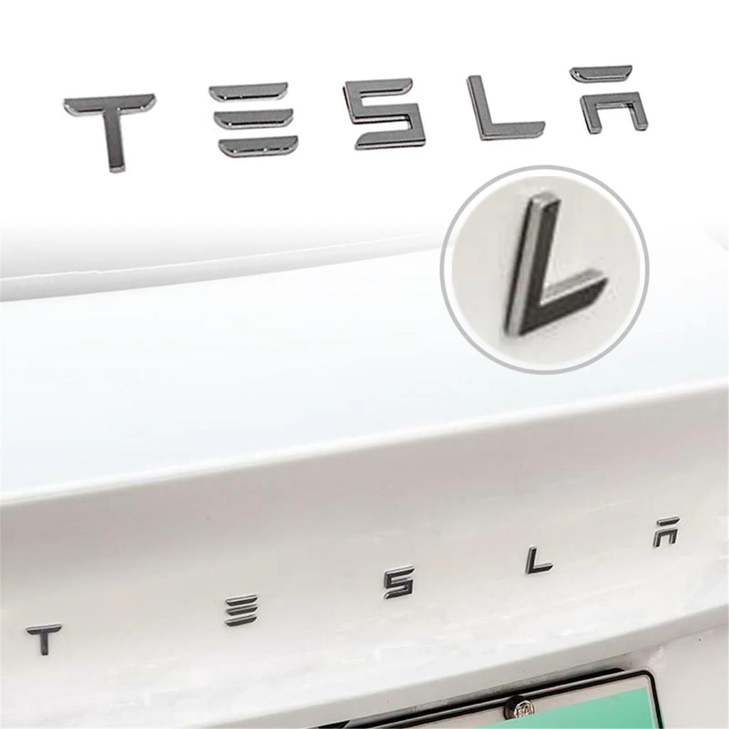 bfxhr7 1pcs 3D ABS Logo Tesla Emblem Letters Car Trunk Badge Rear Letter Label Electroplated For MODEL 3 MODEL S X Modified accessories