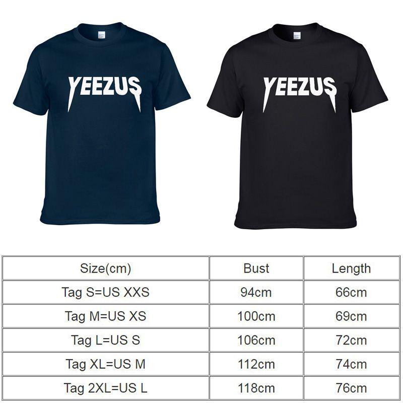 Классическая мужская футболка с коротким рукавом с надписью Yeezus из премиальной смесовой ткани