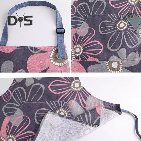 Кухонный фартук, маслостойкий, противообрастающий, регулируемый, в скандинавском стиле, для взрослых, с принтом, кухонный фартук