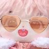 8 см Модные Очки Одежда для 20 см Кукол Милая Рамка в Форме Сердца Плюшевая Кукла Очки для 1/3 1/4 BJD Кукол Мини Плюш