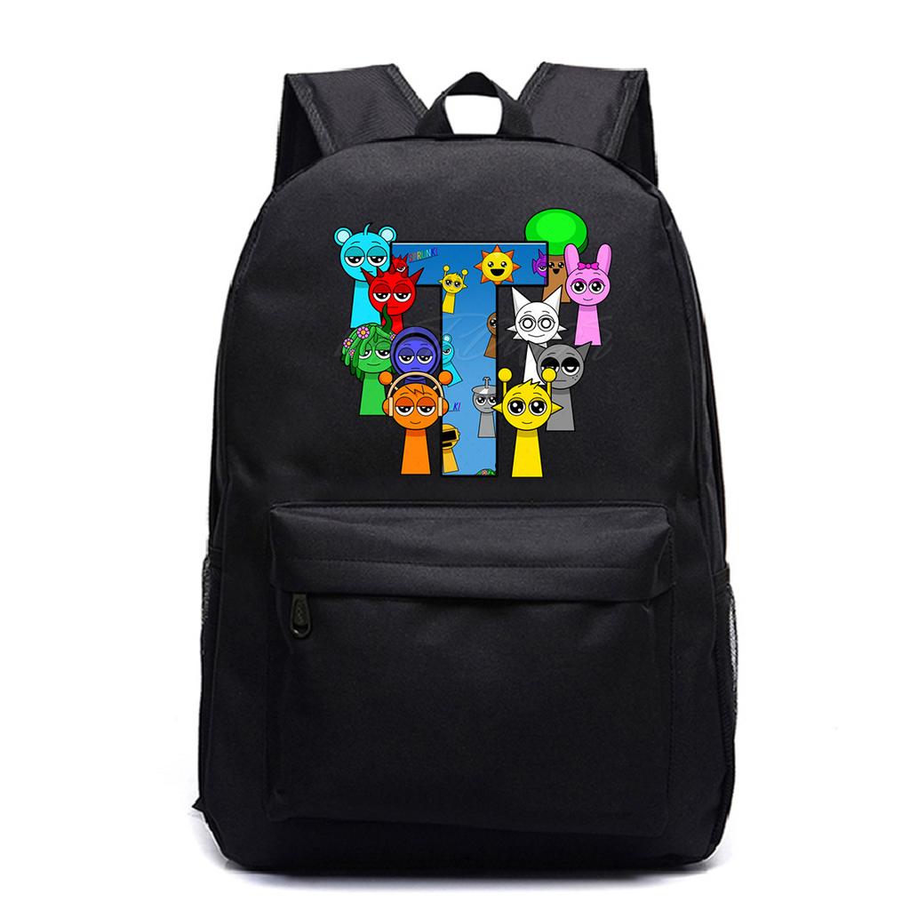 Leisure Travel Backpack Rhythm Box 26 Letter School Bag Elementary and Secondary School Students Peripheral Backpack Trend