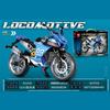 MOC Городская Техническая Мотоцикл Мото Авто Модель Строительные Блоки Гоночный Мотоцикл Транспортные Средства Кирпичи Игрушки для Детей Подростков DIY Подарки