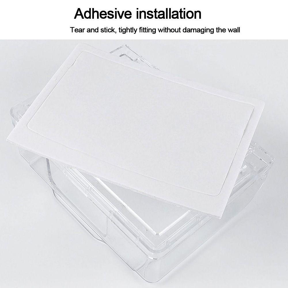 Plastic Socket Waterproof Box Self-Adhesive Electric Plug Cover Protection Socket Wall