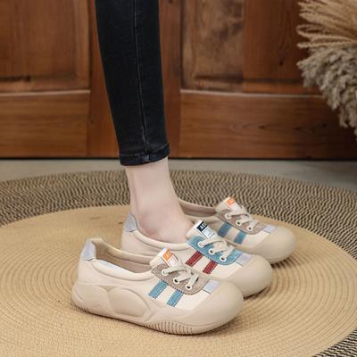 Кроссовки осенние мягкие подошвы ретро плоские женские туфли больших размеров