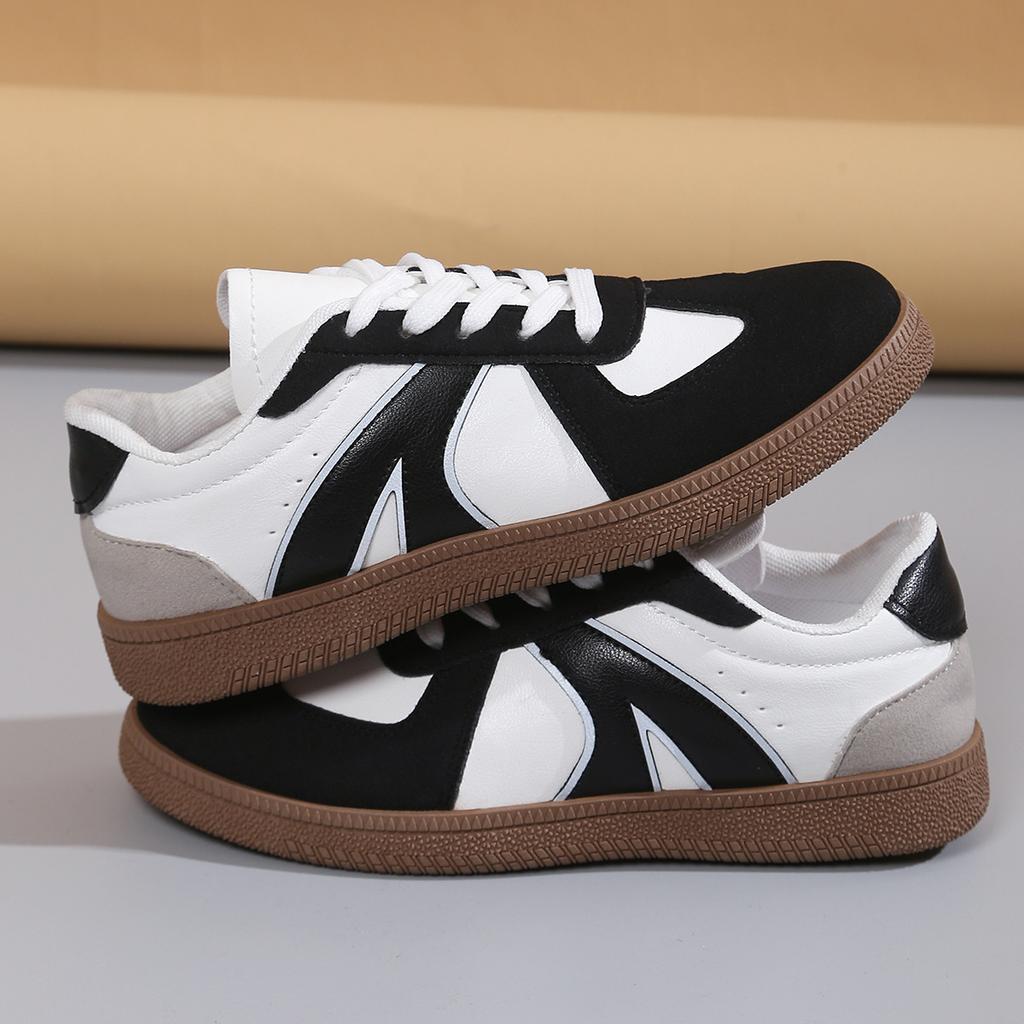 Takeaway Large-size Flat-bottomed Casual Lace-up Sports-style Single Shoes, Spring and Autumn 2025 New Korean Version of Lace-up German Training Wom