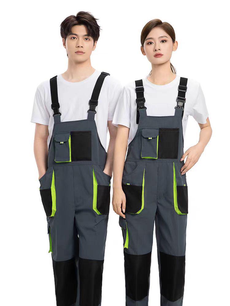 Custom Multi-Pocket Wear-Resistant Jumpsuit with Spring and Autumn Overalls for Men and Women