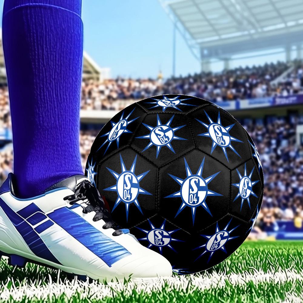 Shining Star Of Fc Schalke Soccer Ball Size 5 Soccer Ball, Machine-stitched, Durable, Suitable for Training and Matches Fan Gift