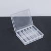 Прозрачная пустая коробка для хранения фольги для ногтей с 12 ячейками, пластиковый органайзер для ювелирных изделий, бусин, драгоценных камней, типсов для искусственного нейл-арта