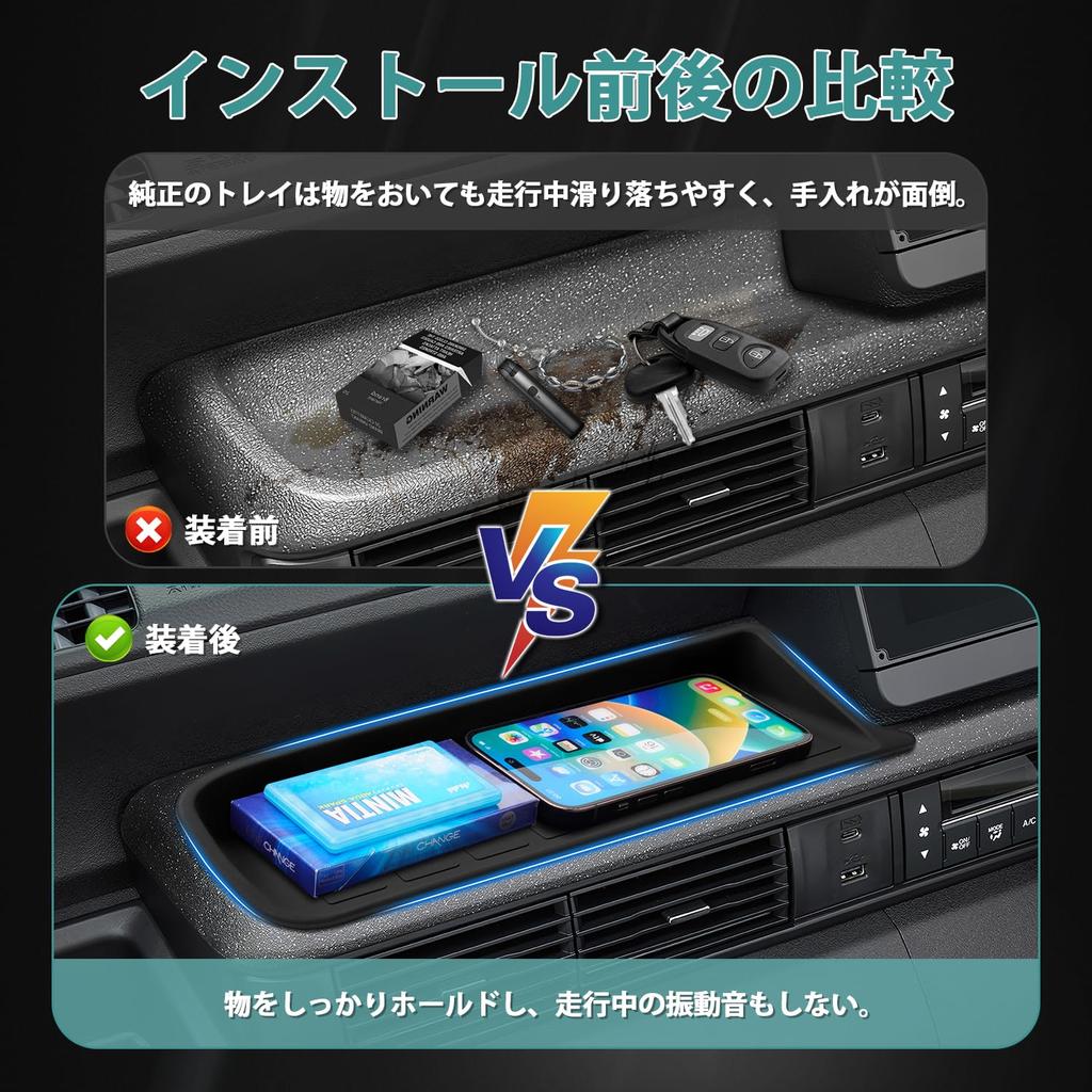 Auto Spec Honda New nbox Custom JOY Passenger Seat Open Tray Dedicated Storage Silicone Interior Easy Interior Accessories N-BOX JF5/JF6 Mat, Co-Pilot