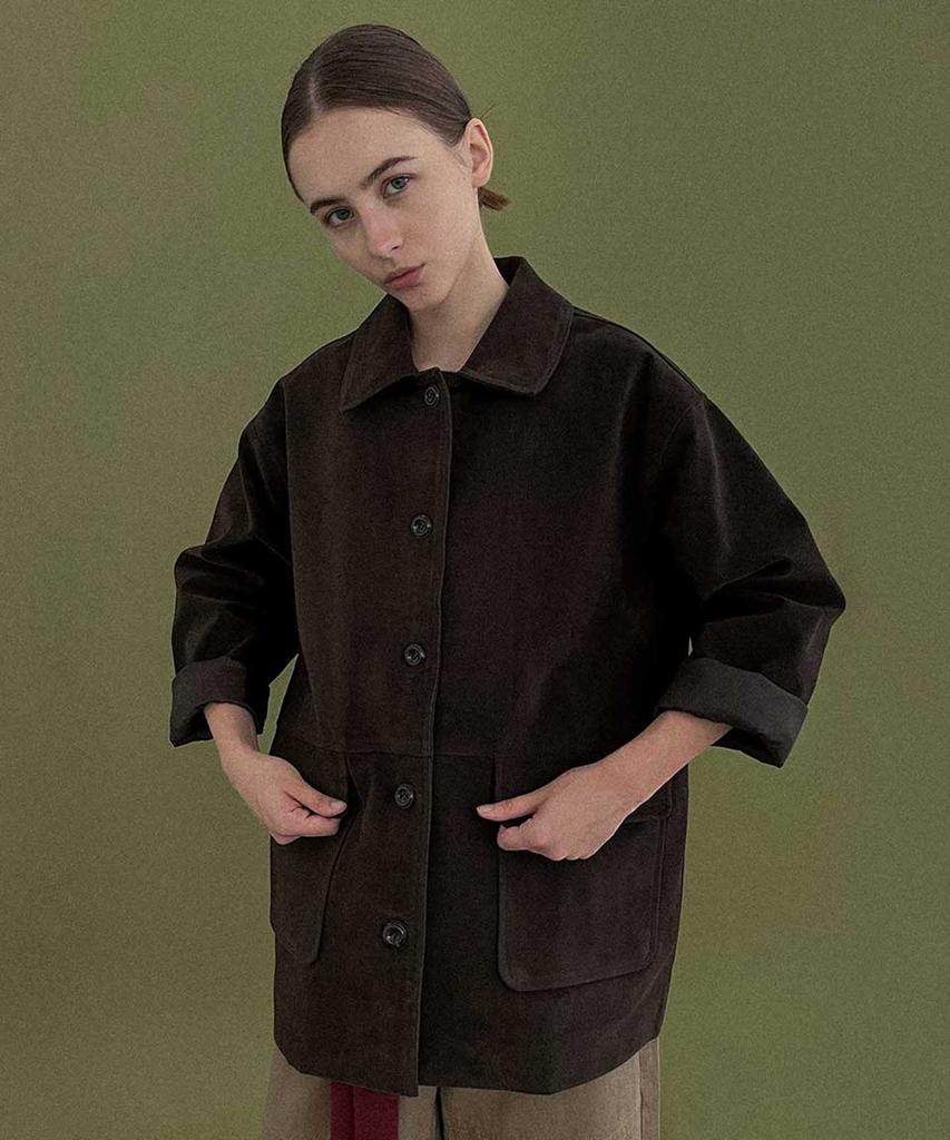 Studio Salt Dumbo Suede Coat_Brown