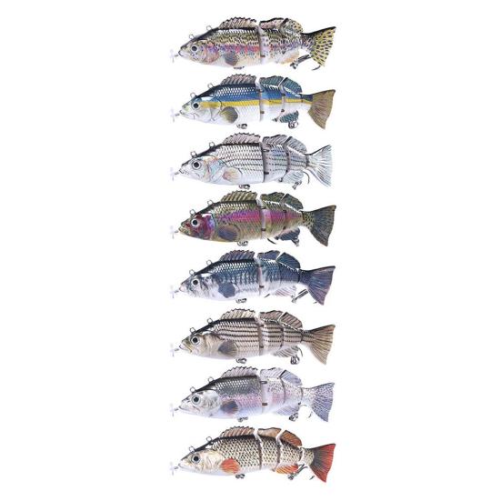 14CM/53G Electric Multi-Jointed Fishing Lure with Float USB Rechargeable LED Luminous Swimbait Robotic Artificial Bait Fishing Accessories