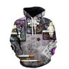 Spring Autumn Hooded Sweatshirt 3D Digital Printing Unisex Hoodies Men Women Fashion Loose Pullover