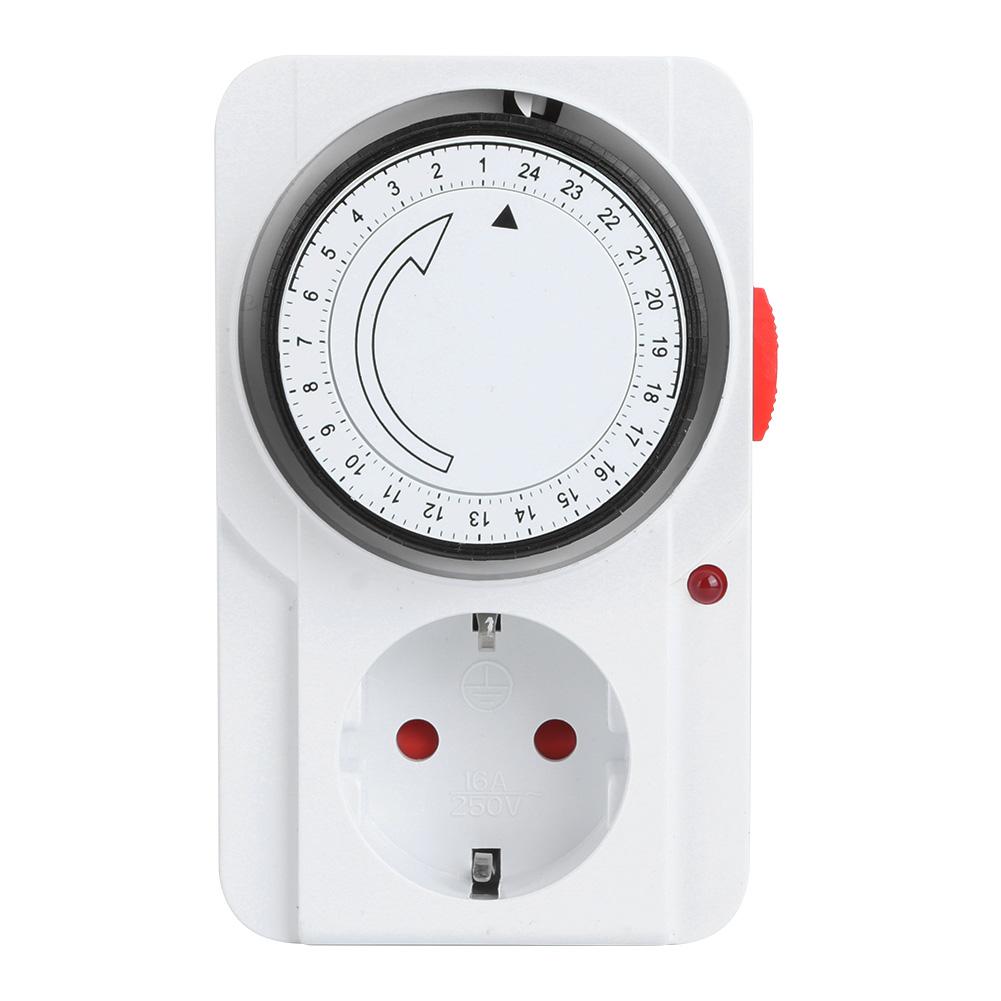 Timer Socket Indoor Mechanical 24 Hour PlugIn Outlet Timer Home Safety Tool