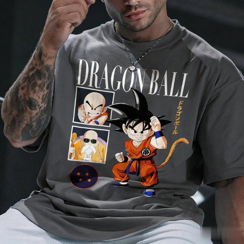 Аниме Футболка Dragon Ball Мужская Женская 2026 Лето Хлопок Короткий Рукав Футболка Графический Принт Goku Повседневная Уличная Одежда Топы Одежда Y2k