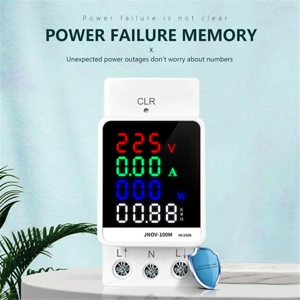 AC 70~270V 100A 25KW Multifunction AC Digital Voltage Ammeter Power Factor Meter Electric Energy Monitor Meter Wattmeter