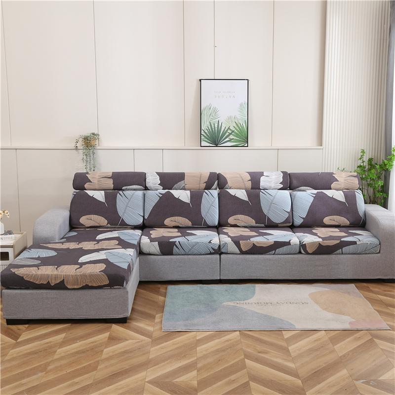 Floral Printed Sofa Seat Cushion Cover Furniture Protector Stretch Sofa Covers For Living Room Kids Pets Anti-Dust Removable