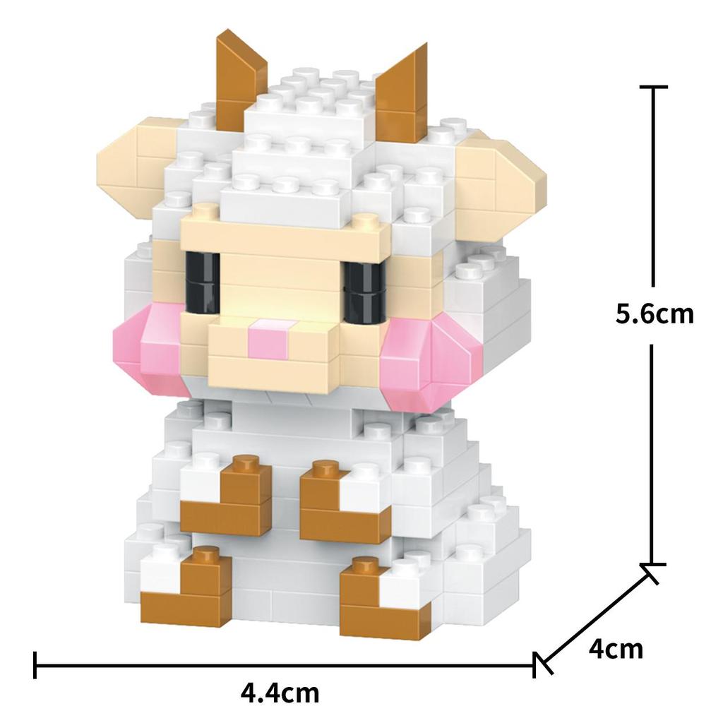 Creative Building Blocks 25 Stypes Cute Animal Cartoon Model DIY Collect Fans Education Toys for Kids Gift for Girls