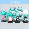 Hatsune Miku Pvc Chibi Figure Set Collectible Display For Anime Fans