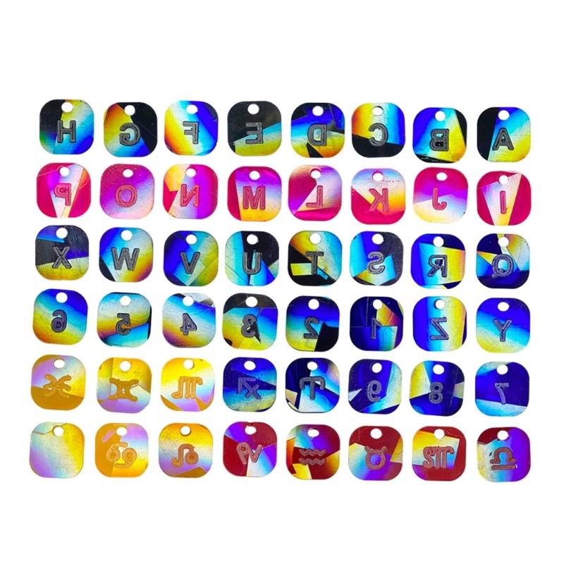 Форма для мини-буквы с одним отверстием для поделок, голографическая буква, цифра, квадратная бусина, силиконовая форма для поделок, изготовление ювелирных изделий своими руками