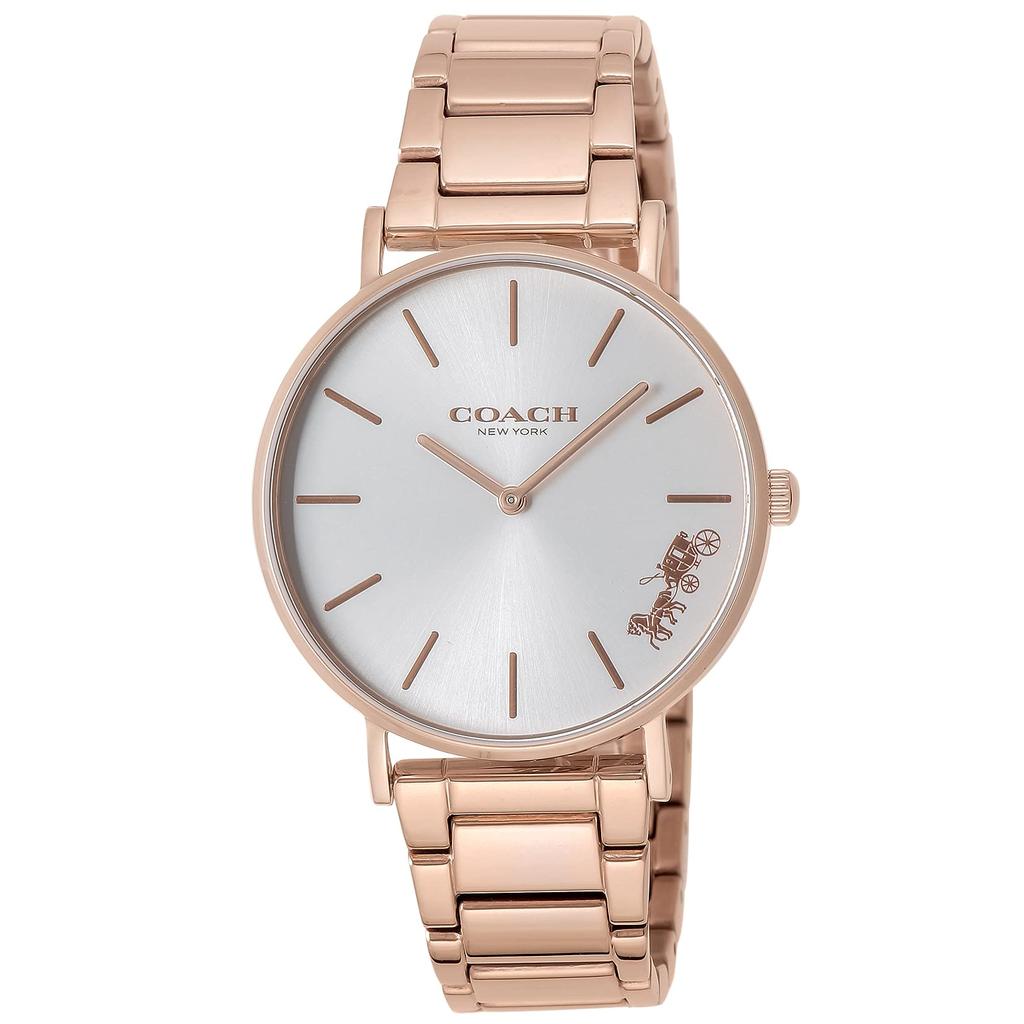 PERRY Silver Dial Stainless Steel Quartz 36MM Watch 14503576 Rose Gold [Coach] Women's [Item]