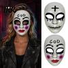 Clear Vision Halloween Face Masque Scary for Adults, Horror Realistic Cosplay Party Field of View Accessory, Creepy Full Masquerade Costume,