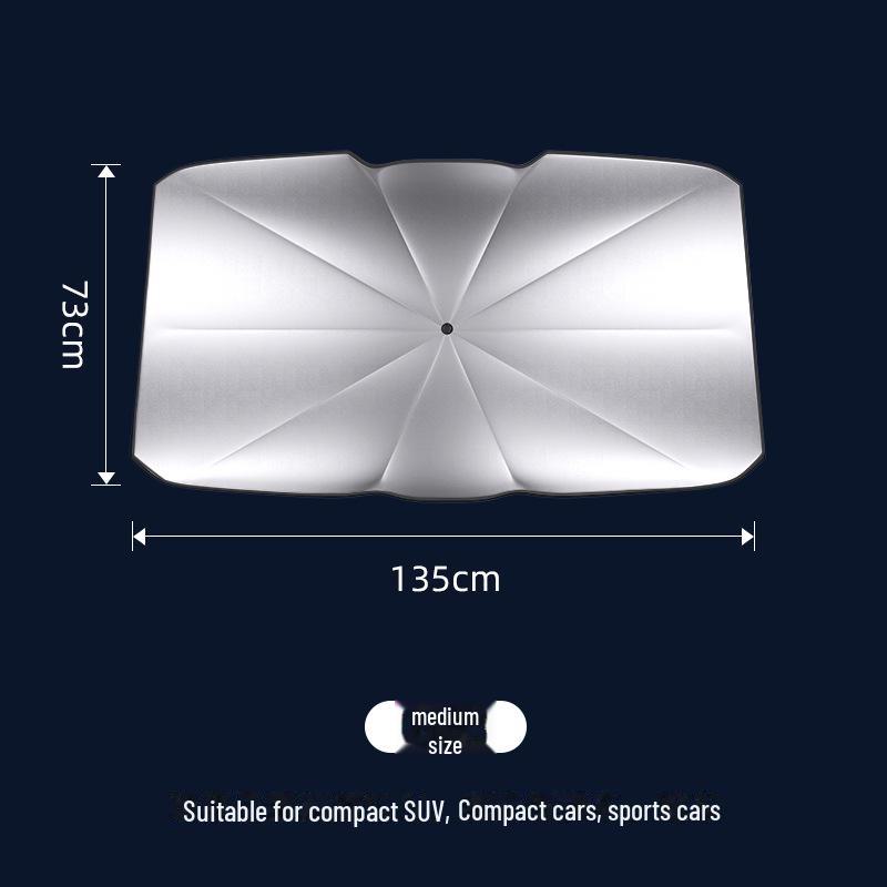 Солнцезащитный козырек для автомобиля с защитой от ультрафиолета и теплоизоляцией - удобный для хранения чехол на лобовое стекло