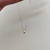 Simple and Exquisite Temperament, Small Silver Bean Collarbone Chain Necklace, Women's Light Luxury, Niche Design, New Style