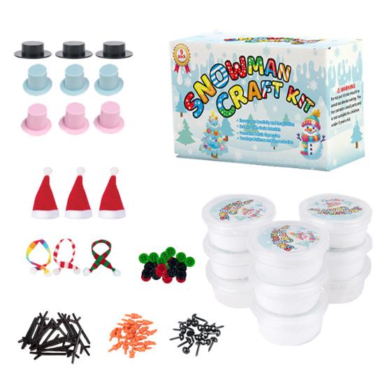 41/86/96/117/131 шт./набор DIY Рождественский набор для лепки снеговика из глины Детский набор для ручной работы Сделай снеговика Моделирующая глина Поделки Рождественские наполнители для чулка Праздничный подарок