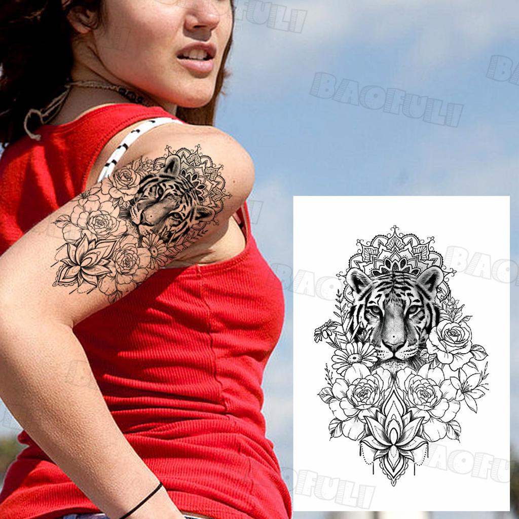 Черный пиратский череп, парусный спорт, временная татуировка для мужчин и женщин, реалистичная сова, лев, клоун, поддельная татуировка, наклейка, крутая татуировка на предплечье, грудь, татуировка