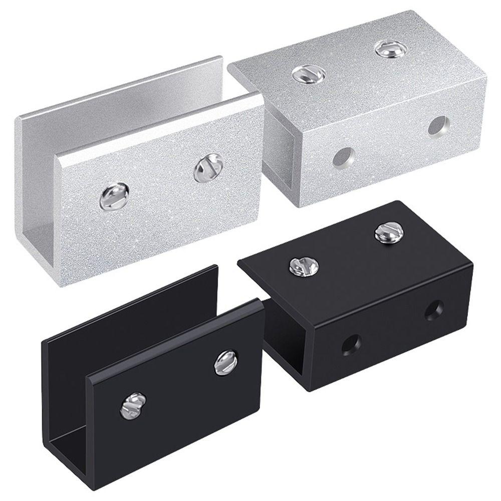 Кронштейн Держатель Стеклянной Полки Алюминиевый Сплав Безрамные Кронштейны Креативный Зажим для Стеклянной Двери Ванная