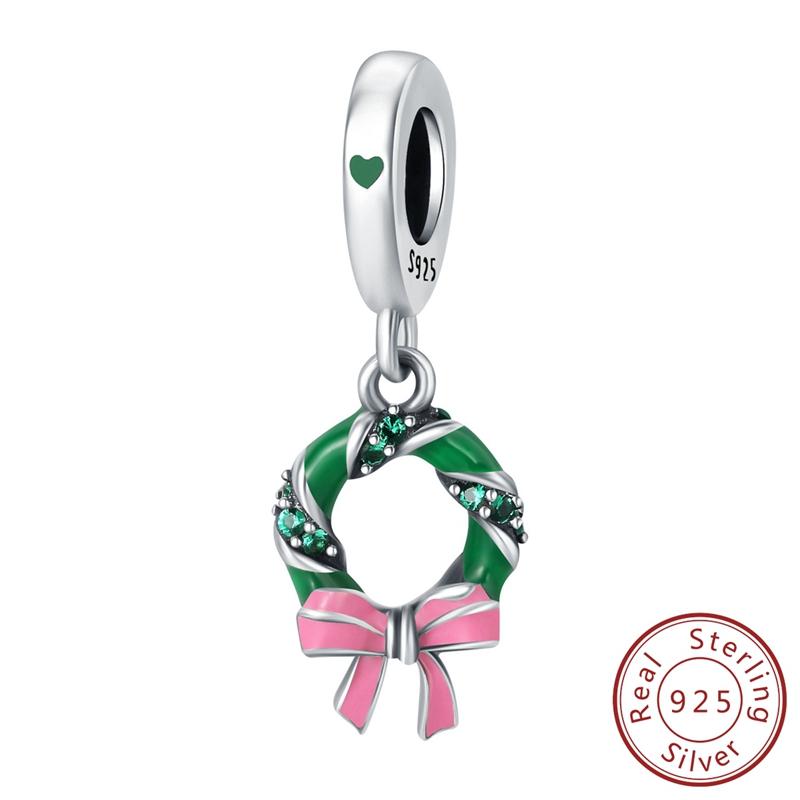 New 925 Silver Christmas Series Charm Beads For Bracelet Pendant Charm Women DIY Christmas Gift