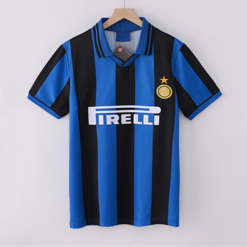 Inter Milan Retro Fan Jersey Classic Football Shirt Vintage Squad Edition Mens Soccer Uniform