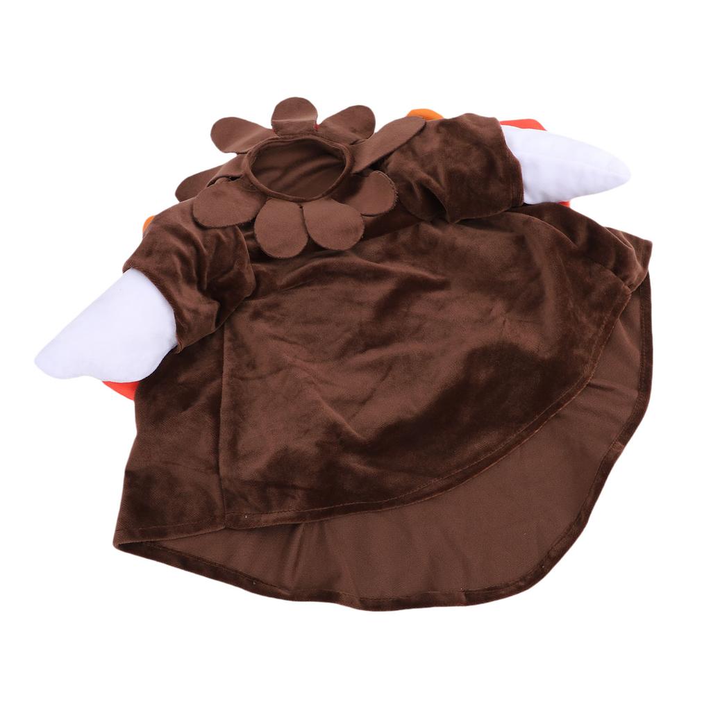 Thanksgiving Turkey Porch Goose Outfit Plush Cute Fall Turkey Porch Goose Costume for Garden Yard Lawn Statue Decor   Brown