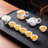 Porcelain Hollow Beehive Gaiwan Tea Set – Elegant Chinese Kung Fu Tea Cup with Lid