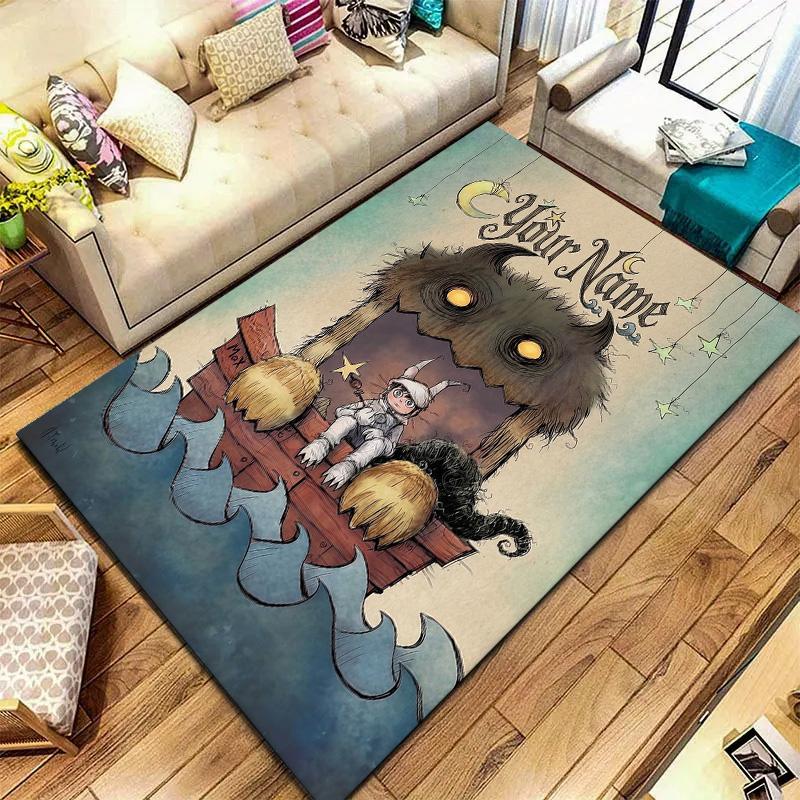 Moonlit Voyage Custom Name Carpet Rug For Living Room Bedroom Home Sofa Decoration Kids Play Nonslip Floor Mat